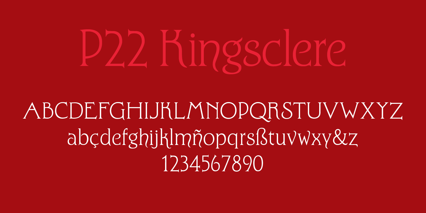 Ejemplo de fuente P22 Kingsclere Regular